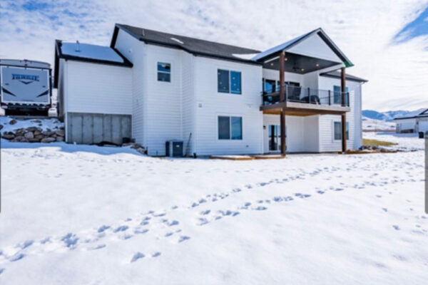 Backyard photo of custom built home in boise idaho