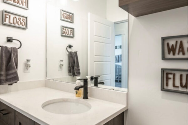 Half bath in custom home in boise idaho