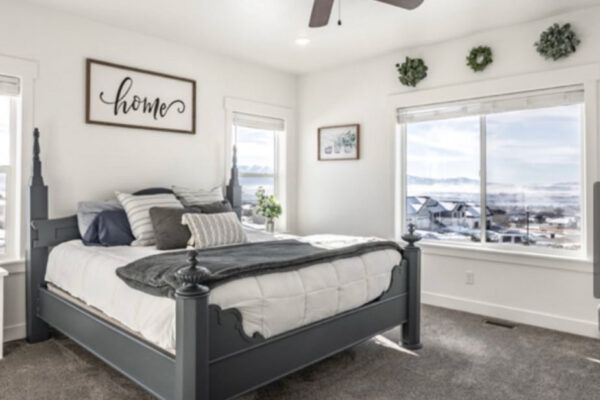 Main bedroom in custom home in boise idaho