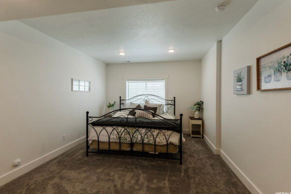 One of many bedrooms in custom built home in boise idaho