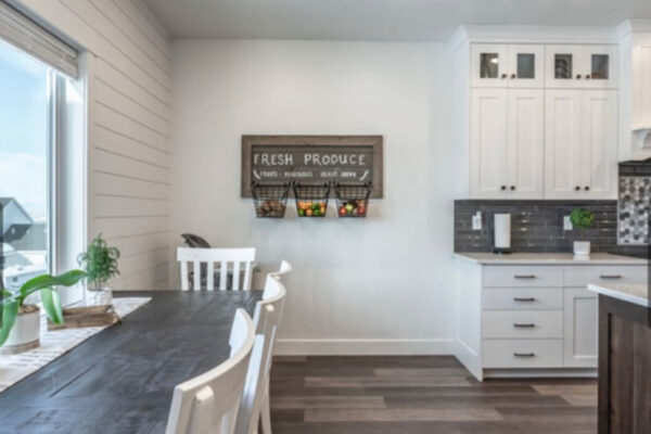 Custom built dining area in custom built home in boise idaho