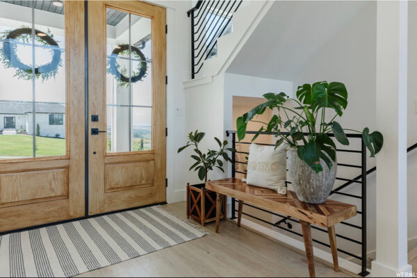 Entry way of custom built home in boise idaho