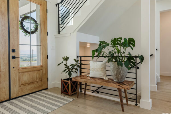 Entryway area of custom built home in boise idaho