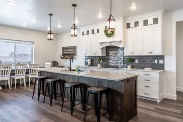 Custom built kitchen with island in boise idaho