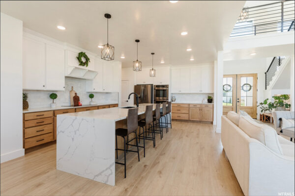 Custom built kitchen with island in boise idaho