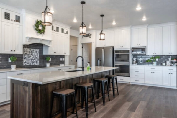 Custom built kitchen with island in boise idaho