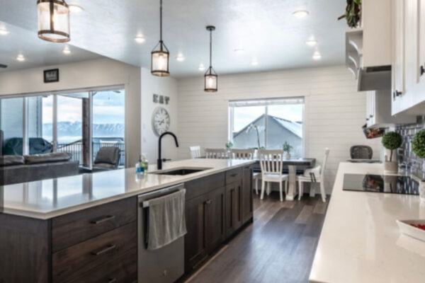 Custom built kitchen with island in boise idaho