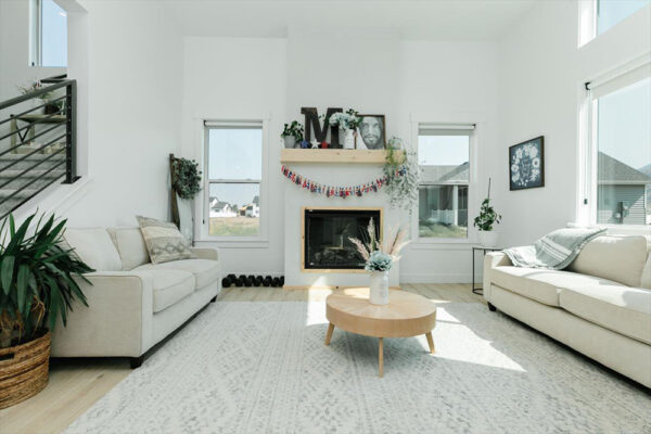 Living room custom layout and build by KJ Builders in Boise Idaho