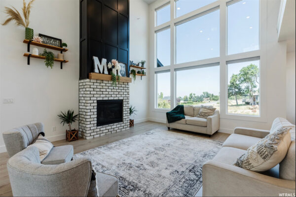 Custom built living room in boise idaho