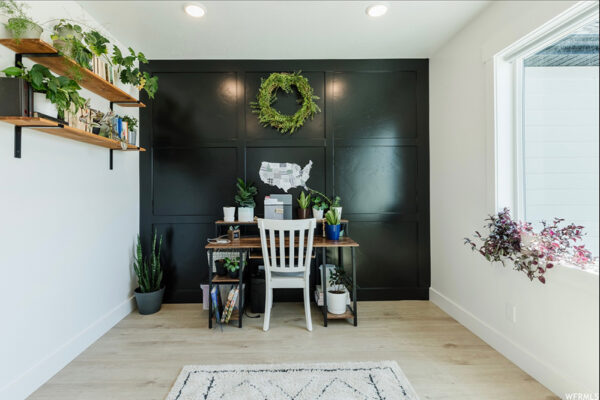 Custom built office in home built by kj builders in boise idaho