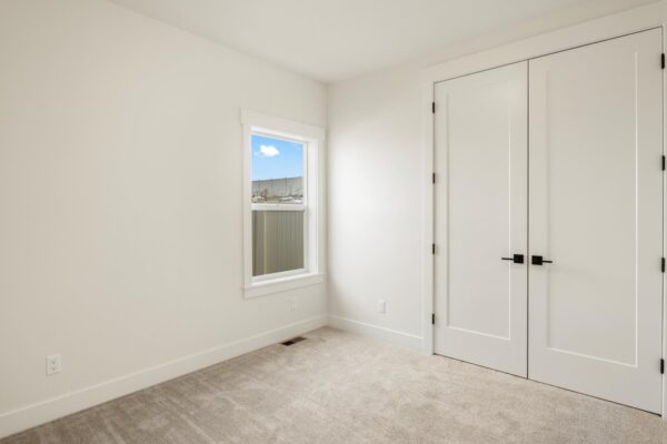 Custom built home bedroom