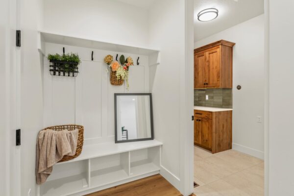 Custom built home foyer area