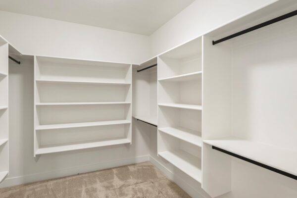 Custom built home master bedroom walk in closet
